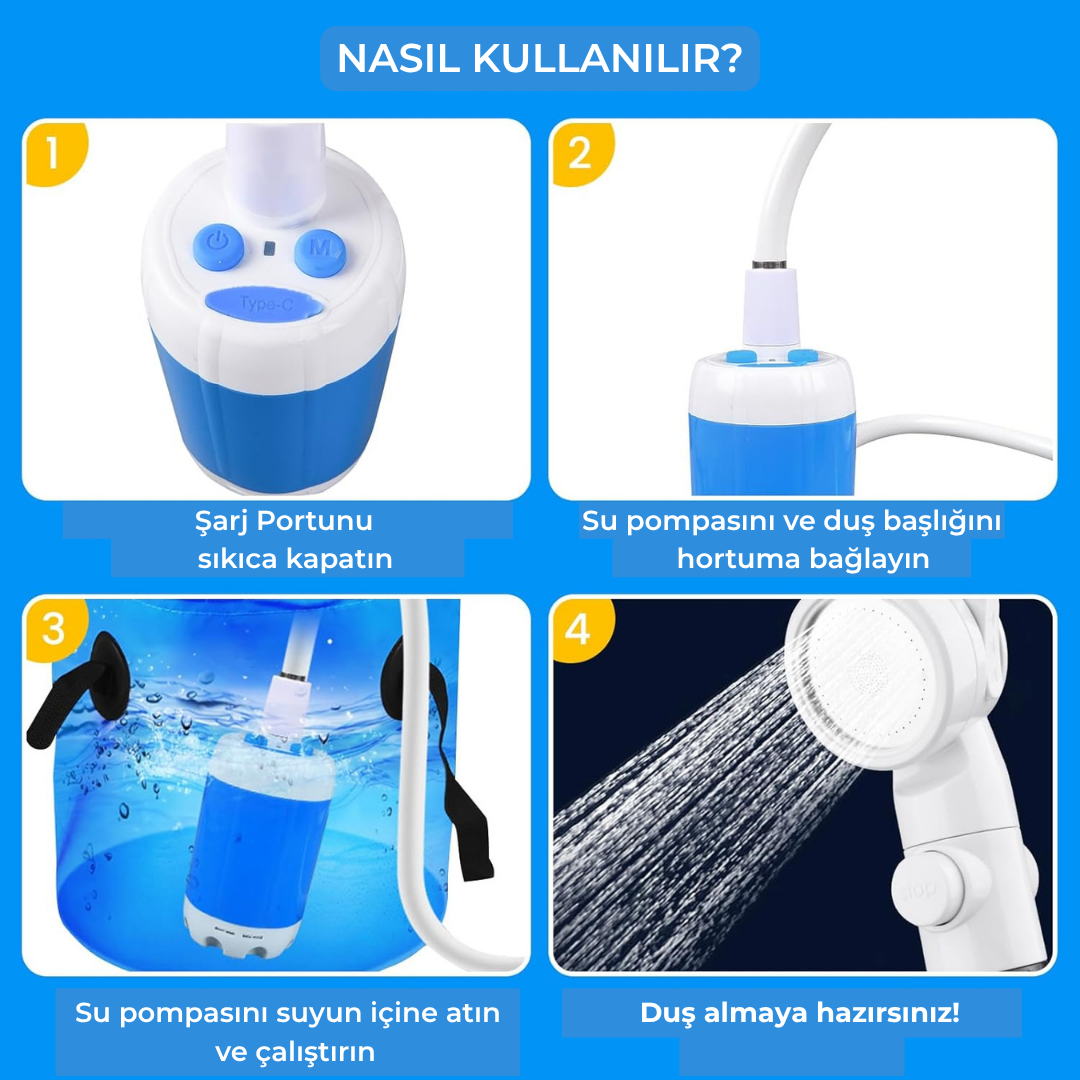 Macera ve Tatillerinizde Kum ve Tuz İçinde Kalmayın - Easyshower